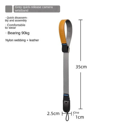 Camera Hub Essentials Leather & Nylon Quick Release Wrist Strap