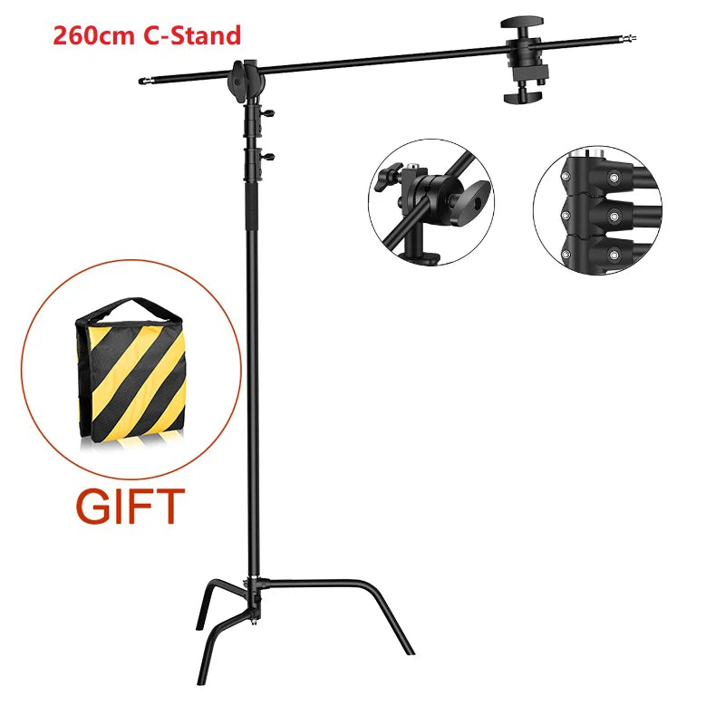 Heavy-Duty Stainless Steel Photography Light Stand