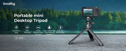 SmallRig 4630 Metal Tabletop Tripod with Arca-Swiss Quick Release Plate