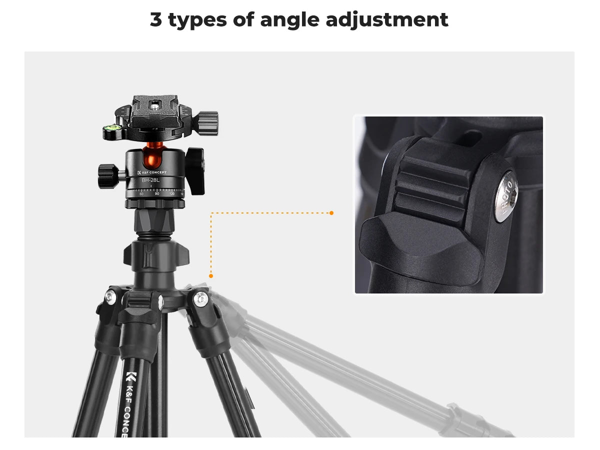 K&F Concept O234A1 Aluminium Travel Tripod