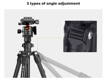 K&F Concept O234A1 Aluminium Travel Tripod