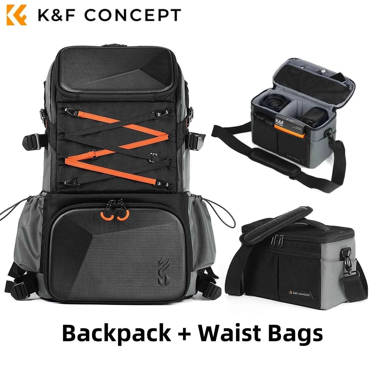 K&F 32L/25L 2-in-1 Camera Backpack and Sling Bag