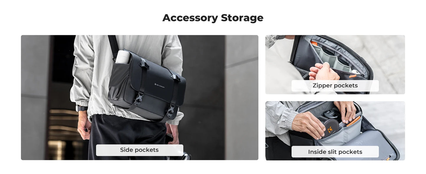 K&F 10L Camera Sling Bag with Tripod Holder