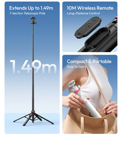 Ulanzi MT-44M Magnetic Selfie Stick & Tripod