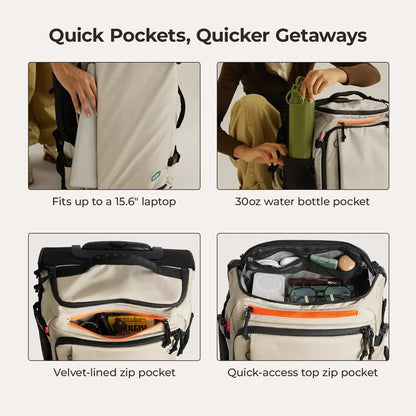 BAGSMART 43L Rolling Travel Backpack