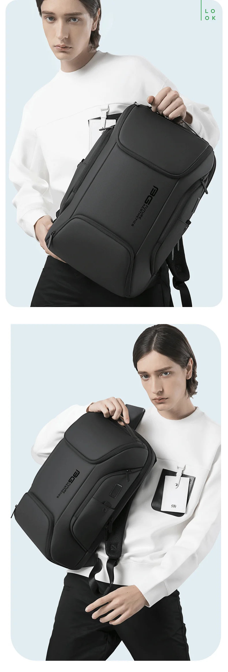 BANGE Business USB Charging 15.6-Inch Laptop Backpack