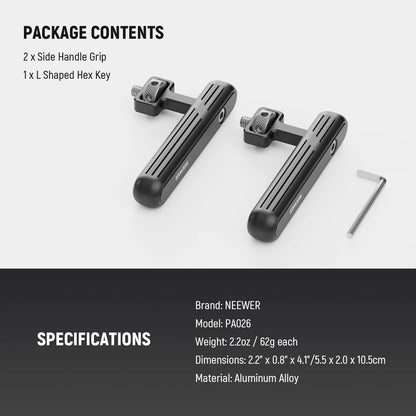 NEEWER 2-Pack Rotatable Handles for Smartphone Video Rigs