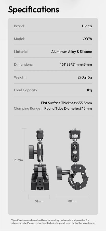 Ulanzi CO78 Super Clamp Magic Arm Kit