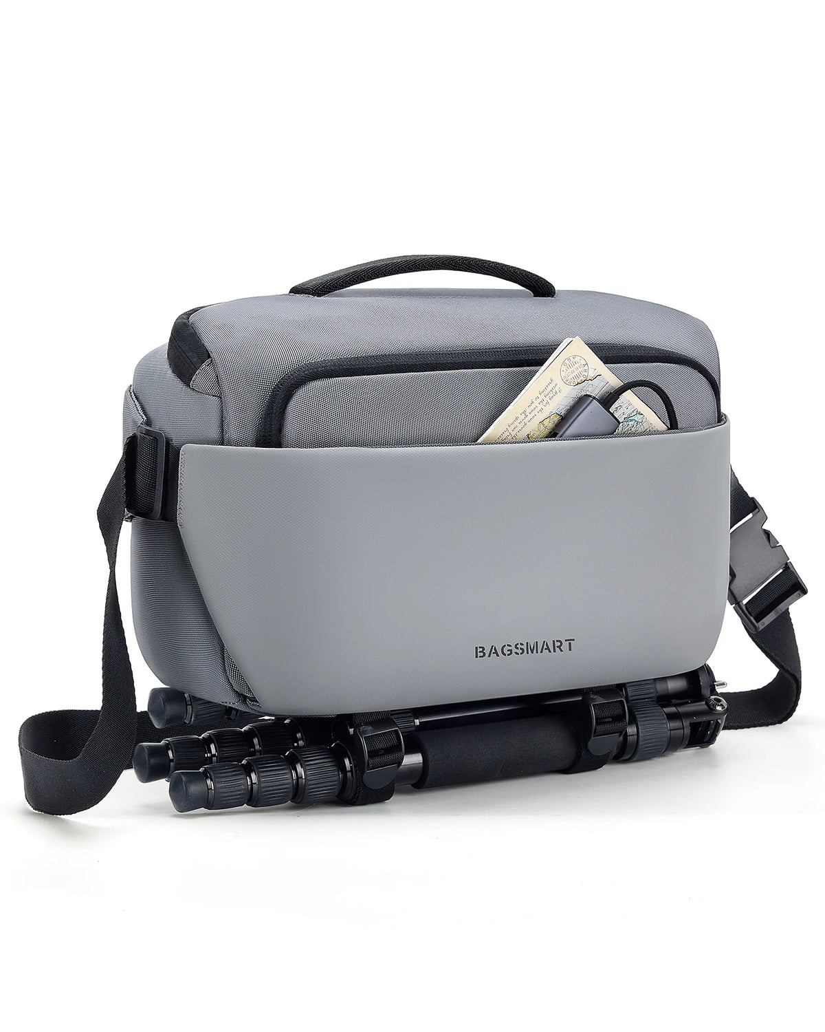 BAGSMART Camera Sling Bag with Tripod Holder