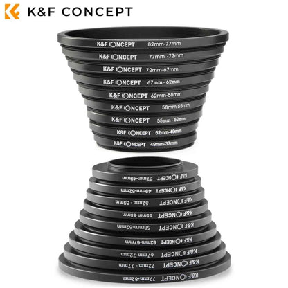 K&F Concept Step-Up and Step-Down Adapter Ring Set