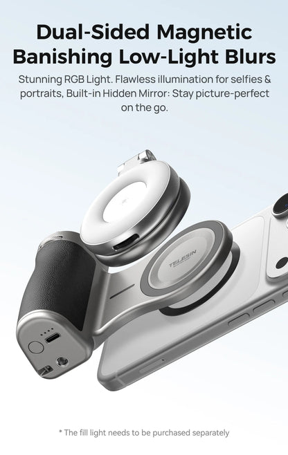 TELESIN Magnetic Smartphone Camera Grip with Remote