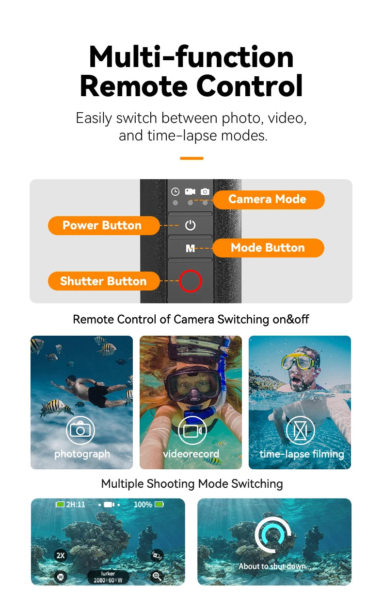 TELESIN Floating Selfie Stick with Remote for GoPro HERO - CameraHUB