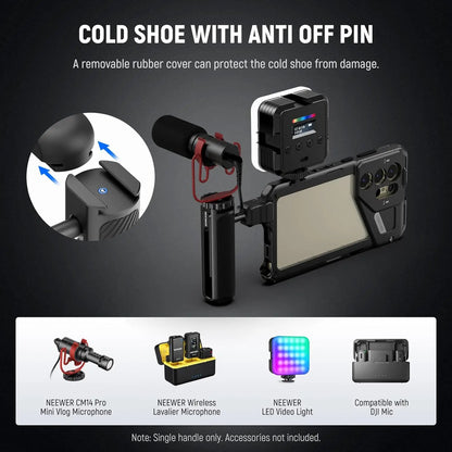 NEEWER Quick Release Side Handle for Smartphone Cages