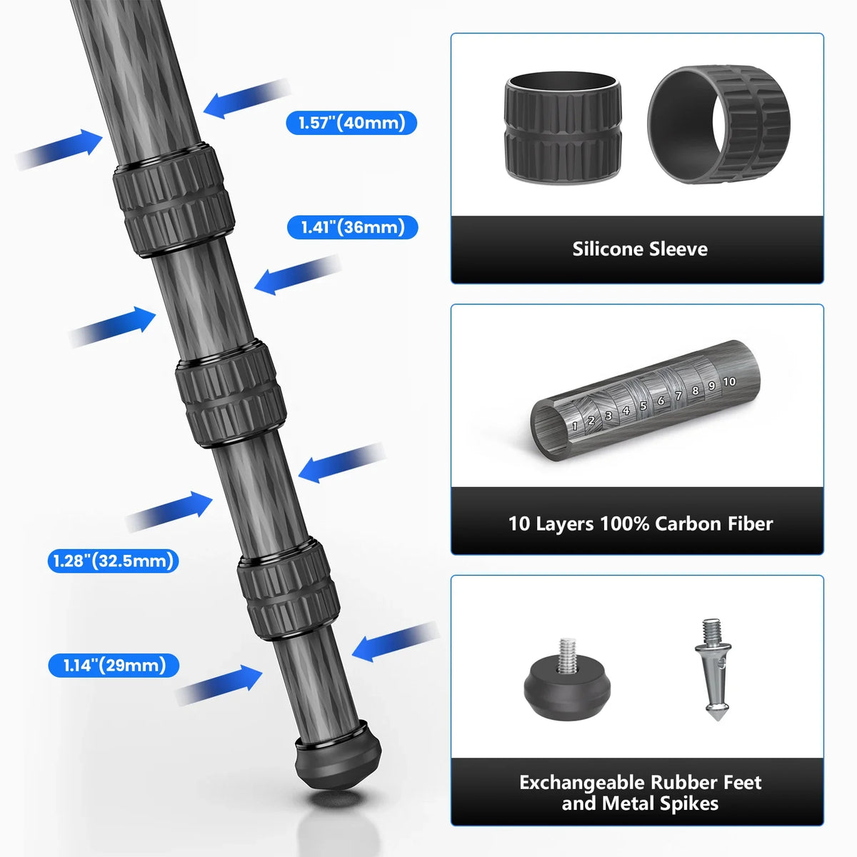 WEYLLAN GX9 Heavy-Duty Carbon Fibre Tripod