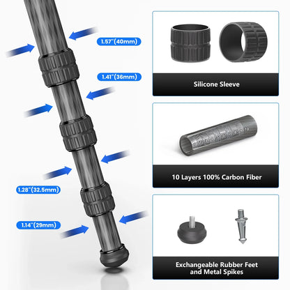 WEYLLAN GX9 Heavy-Duty Carbon Fibre Tripod