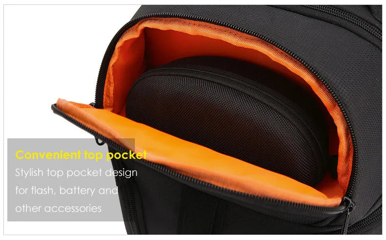 15.6 Inch Laptop Camera Backpack with Reflective Stripe