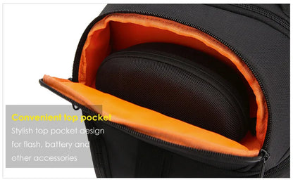 15.6 Inch Laptop Camera Backpack with Reflective Stripe