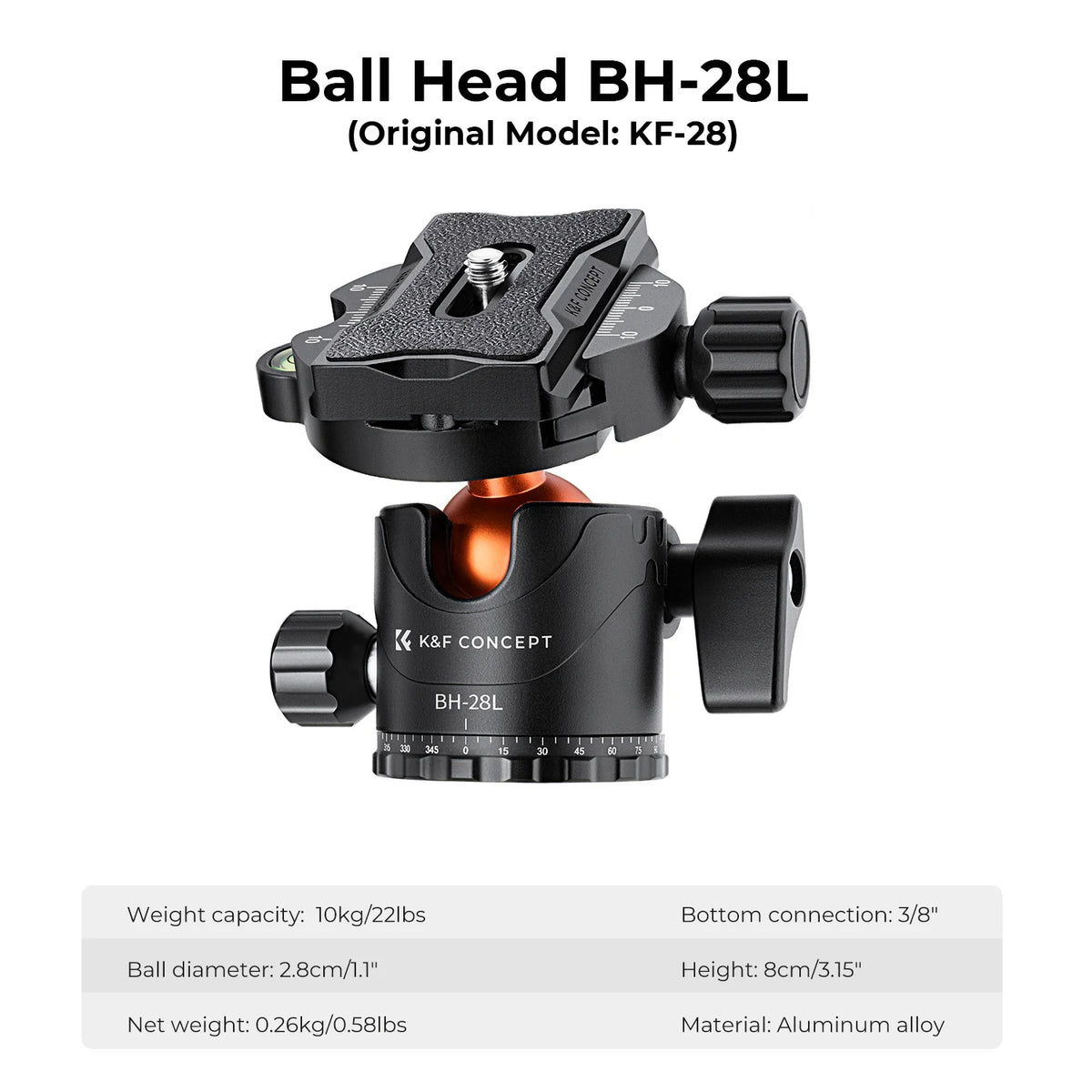 K&F 230cm Aluminium Tripod with Transverse Centre Column