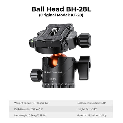 K&F 230cm Aluminium Tripod with Transverse Centre Column