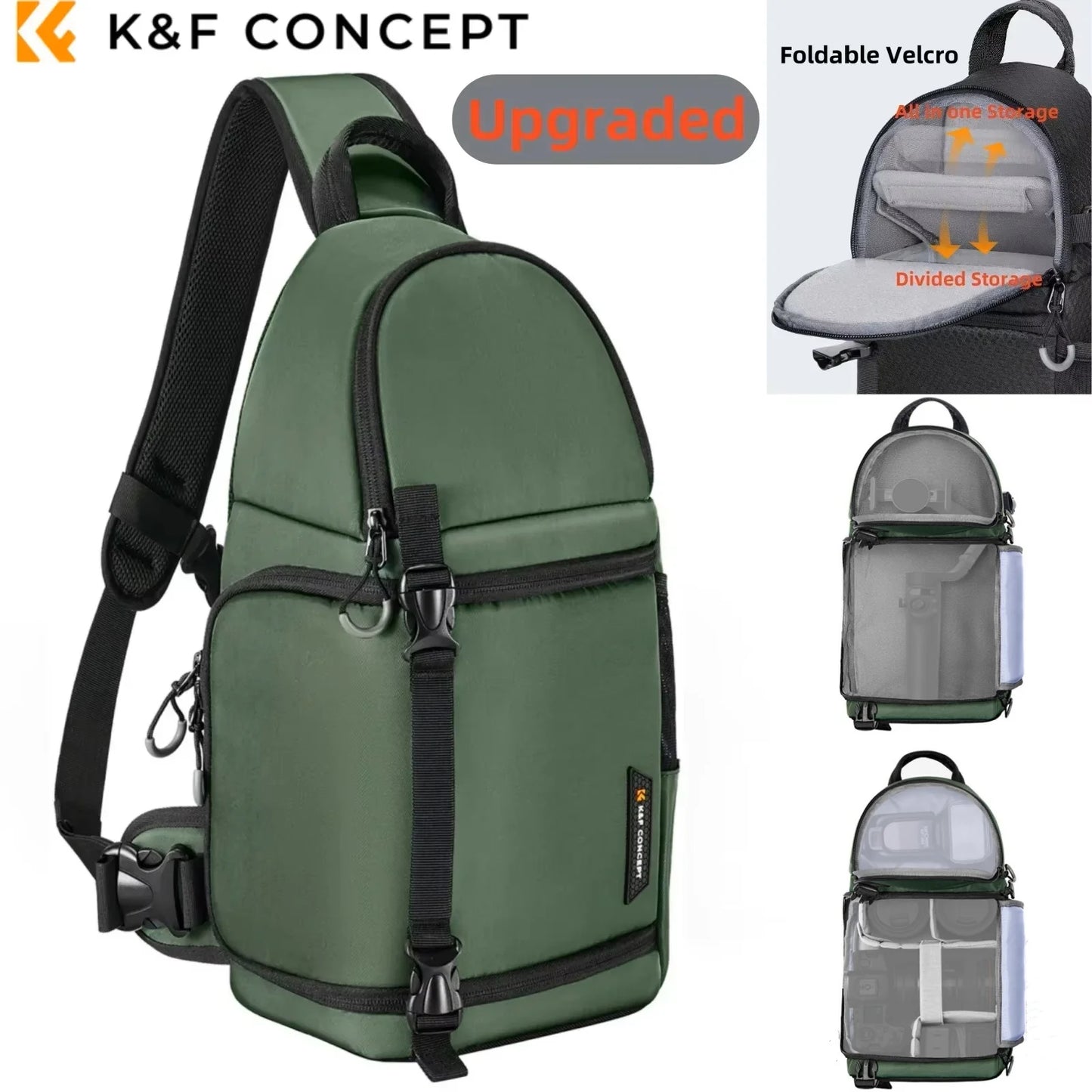 K&F Concept 10L Camera Sling Bag for DSLR & Mirrorless Cameras