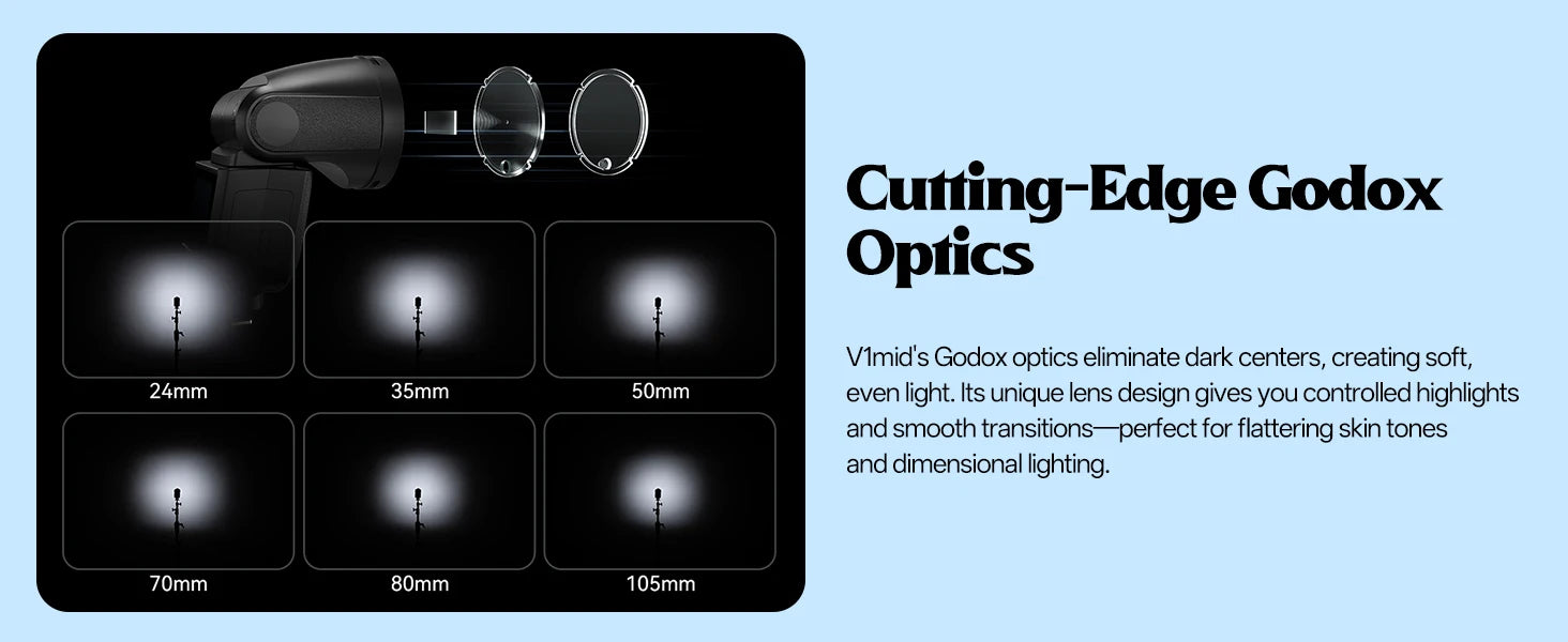 Godox V1 Mid TTL Li-Ion Round Head Camera Flash