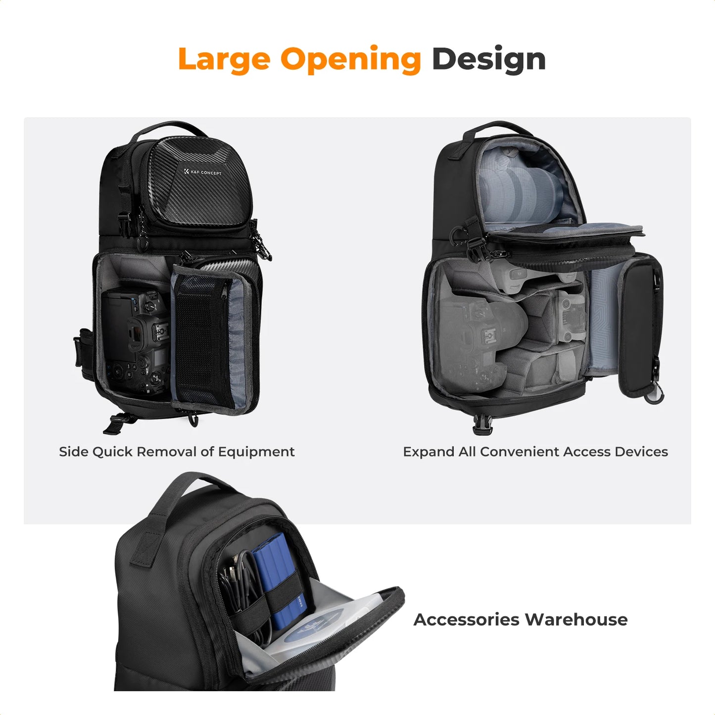 K&F Concept 10L Hardshell Camera Sling Bag