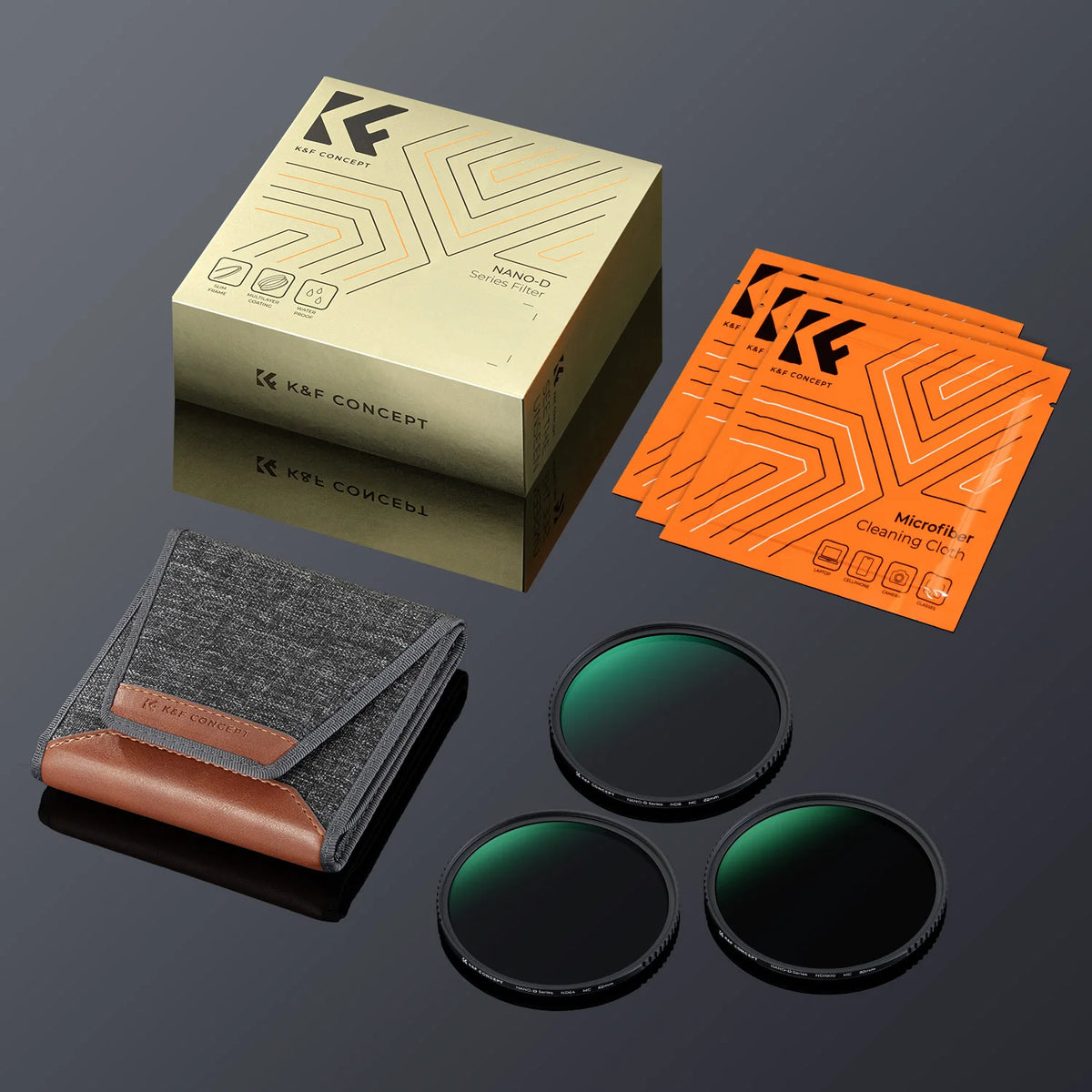 K&F Concept ND8 / ND64 / ND1000 Lens Filter Kit - ND8 ND64 ND1000 / 72mm