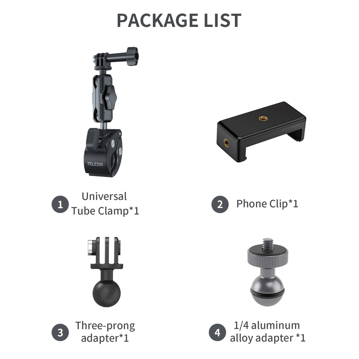 TELESIN 360° Super Clamp & Magic Arm Camera Mount