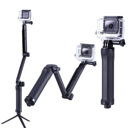 QQT 3-Way Action Camera Selfie Stick and Tripod