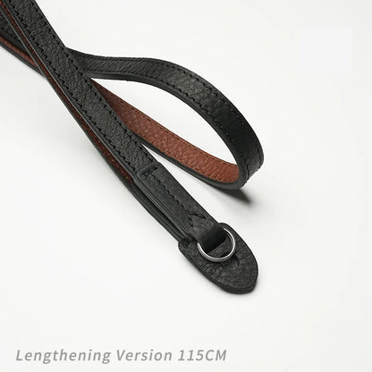 Camera Hub Essentials Genuine Leather Camera Shoulder Strap - Night safari White