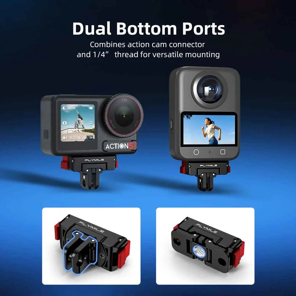 Flymile Rotating Magnetic Mount for DJI Osmo Action 3 / 4 / 5 Pro