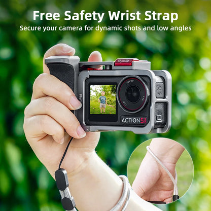 Flymile Camera Cage & Grip for DJI Osmo Action 4 / 5 Pro