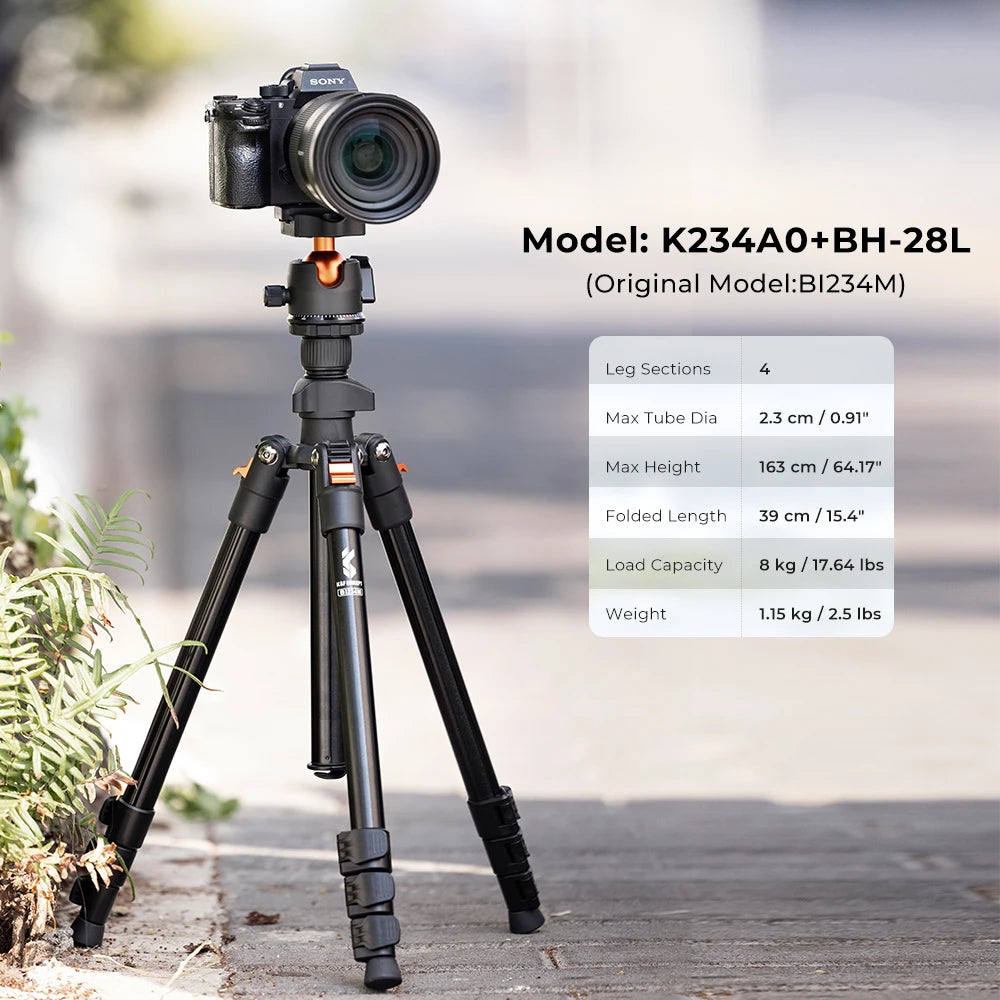 K&F Concept KF09.101 63-Inch Travel Tripod