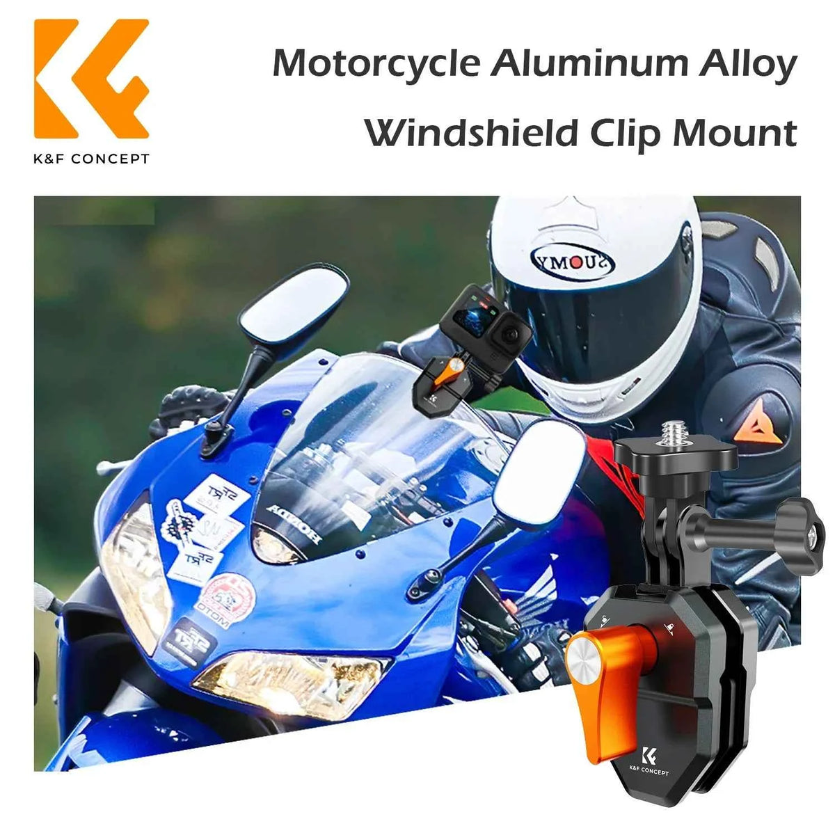 K&F Concept Windshield Clamp Action Camera Mount