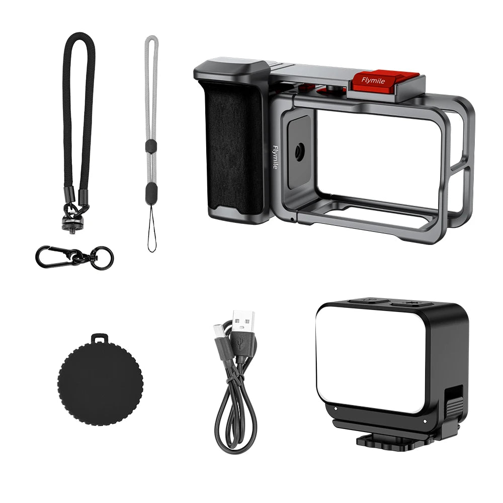 Flymile Camera Cage & Grip for DJI Osmo Action 4 / 5 Pro
