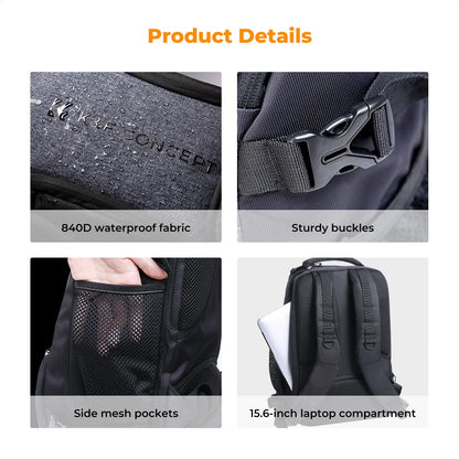 K&F Concept 25L Camera Backpack with Tripod Strap & Rain Cover