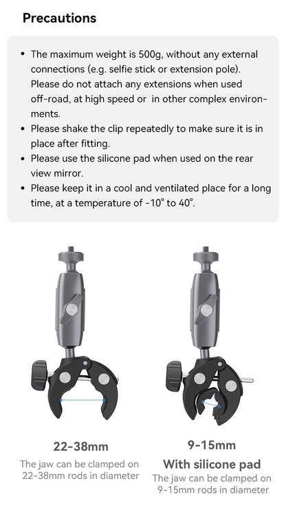 TELESIN 360° Super Clamp & Magic Arm Camera Mount