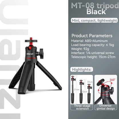 Ulanzi MT-08 White Mini Tripod and Hand Grip