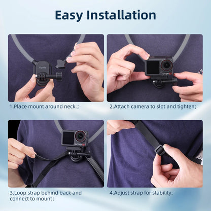 Flymile Foldable POV Neck Mount for Action Cameras
