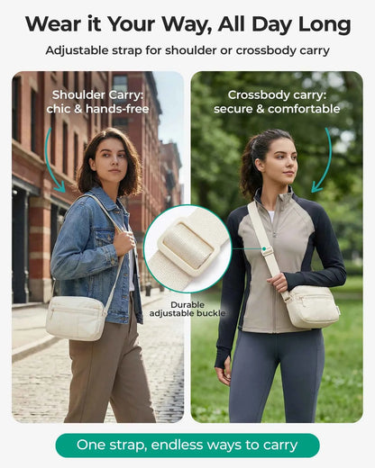BAGSMART 2-in-1 Puffy Camera Sling Bag