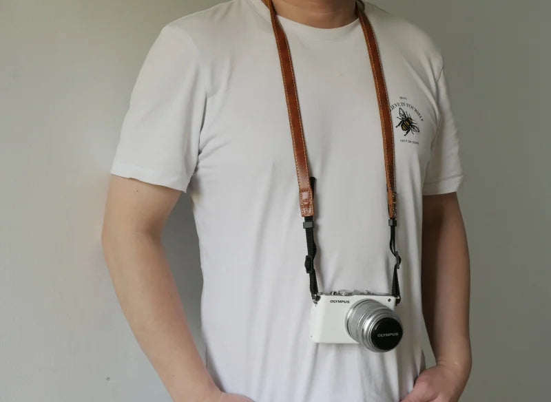 Camera Hub Essentials PU Leather Compact Camera Neck Strap