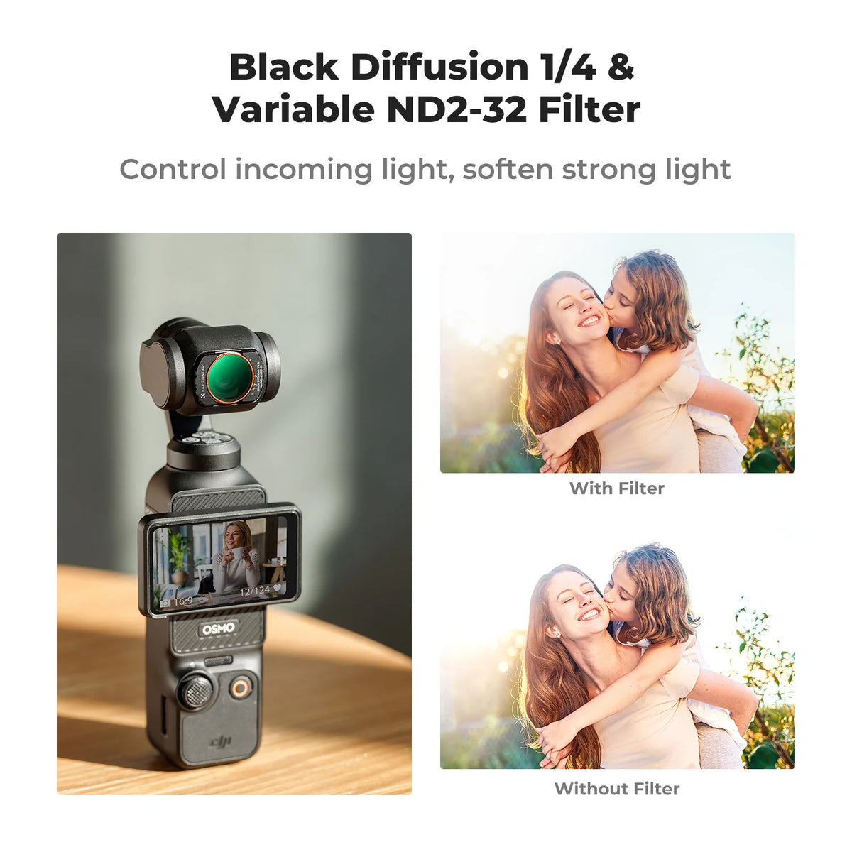 K&F Concept Magnetic Wide-Angle Filter for DJI Osmo Pocket 3 - 1Pc 1.2X Filter