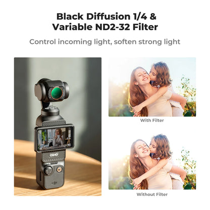 K&F Concept Magnetic Wide-Angle Filter for DJI Osmo Pocket 3 - 1Pc 1.2X Filter