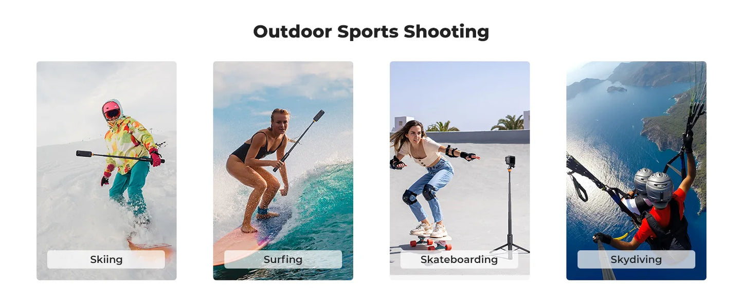 K&F 120cm Invisible Selfie Stick for Action Cameras