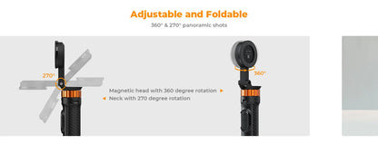 K&F MS19 63 Inch Magnetic Selfie Stick Tripod