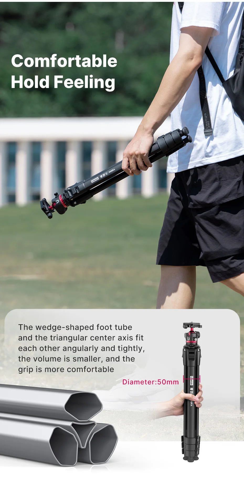 Ulanzi OMBRA YING 62.2-Inch Aluminium Travel Tripod
