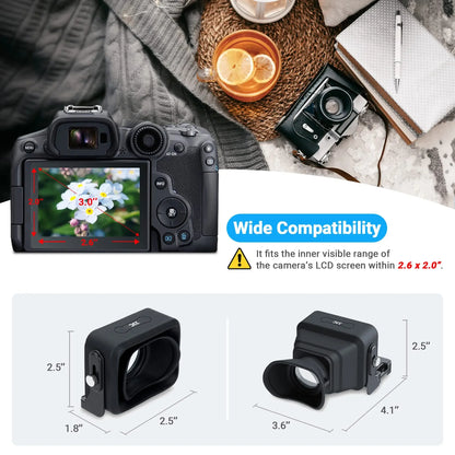 JJC 3x LCD Viewfinder Eyecup for 3.0-Inch Camera Screens