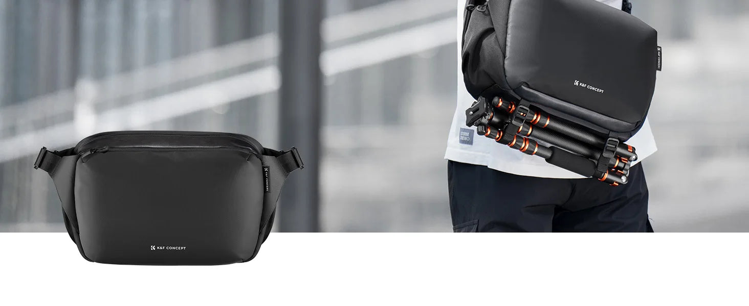 K&F Concept 10L/12L Camera Sling Bag for DSLR & Mirrorless Cameras - 10L Silver