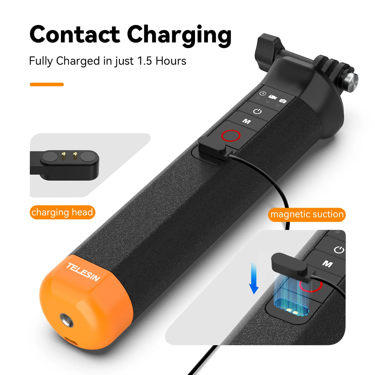 TELESIN Floating Selfie Stick with Remote for GoPro HERO - CameraHUB