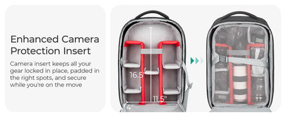 BAGSMART Rolling Camera Bag Backpack
